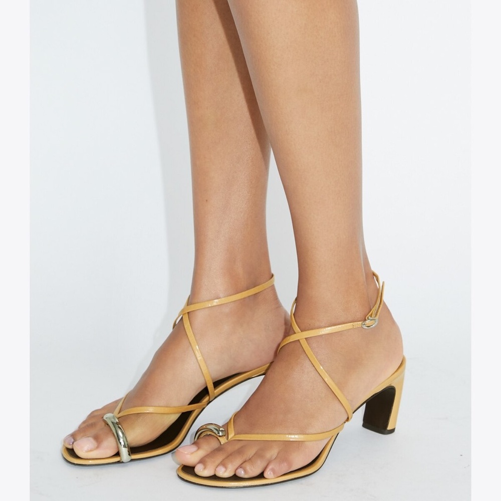 Tory Burch Yellow Strappy Sandals